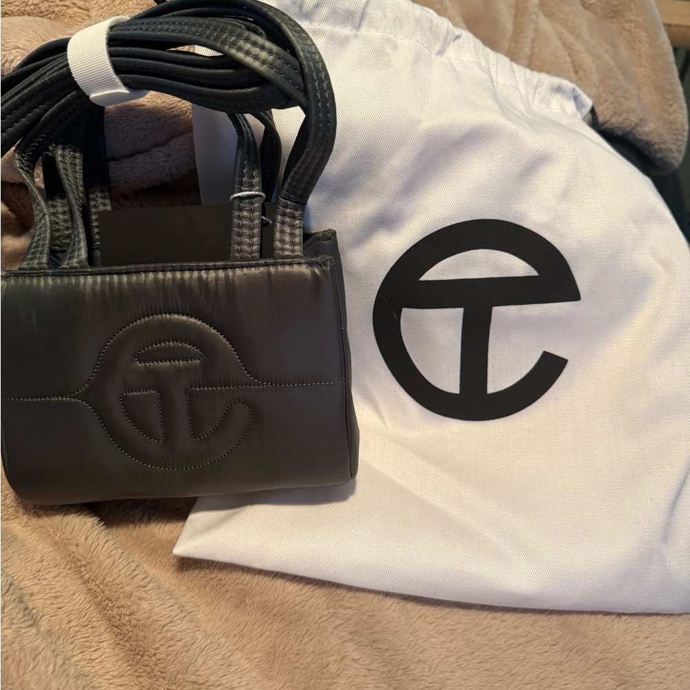 Telfar Grey Puffer Mini Bag